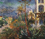 Claude Monet Village with Mountains and Agave Plant painting